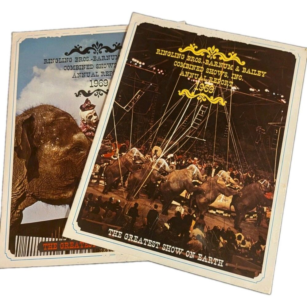 1969 Ringling Bros Barnum & Bailey Circus Combined Annual Report & Supplement